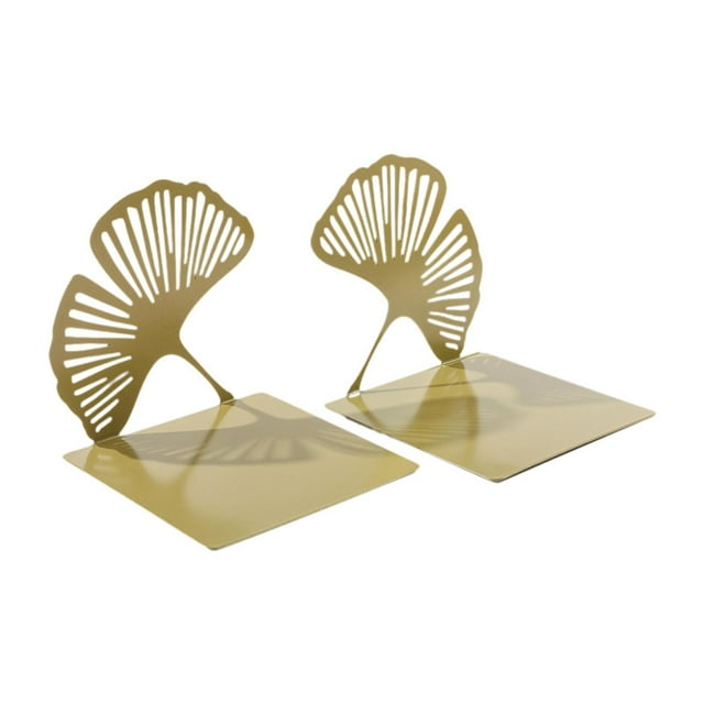 2pcs Ginkgo Leaf Bookend Decorative para libros pesados para el libro de regalos sin esfalte Soporte de figurado de figura para el escritorio de la