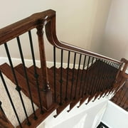 1/2" Plain BAR (Contractor 15-Pack) Stair Parts Modern Hollow (Real Satin Black not Matte) Metal Spindles - 1/2" x 44" Tall