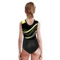 thumbnail image 2 of Hansber Gymnastics Leotards for Girls Ballet Dance Top Sleeveless Sparkle Printed Athletic Bodysuit Fluorescent Yellow 16, 2 of 6