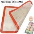 thumbnail image 2 of Macaron Silicone Baking Mats of 2 Half Sheet, Non-Stick Reusable Silicone Baking Mat with Macaron Cookie Template for Bake Pans & Rolling - Macaron Making Counter MatDough Rolling MatCookie Mat, 2 of 5