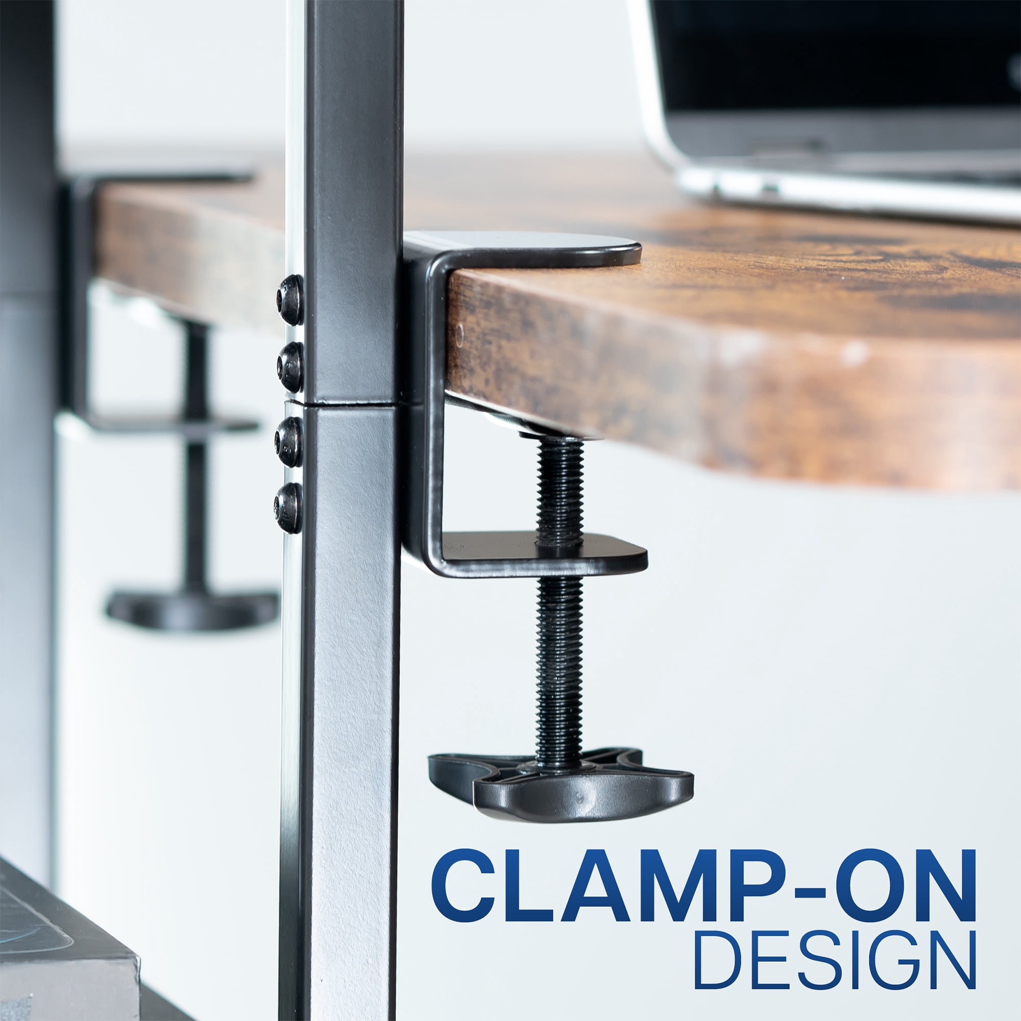 VIVO Black 16" Clamp-on Flexible Shelving Unit Organizer for Desk Accessories