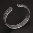 thumbnail image 6 of Handmqdebynepal Real 999 Pure Silver Dragon and Phoenix Bangles for Men Heart Sutra Engraved, 6 of 13