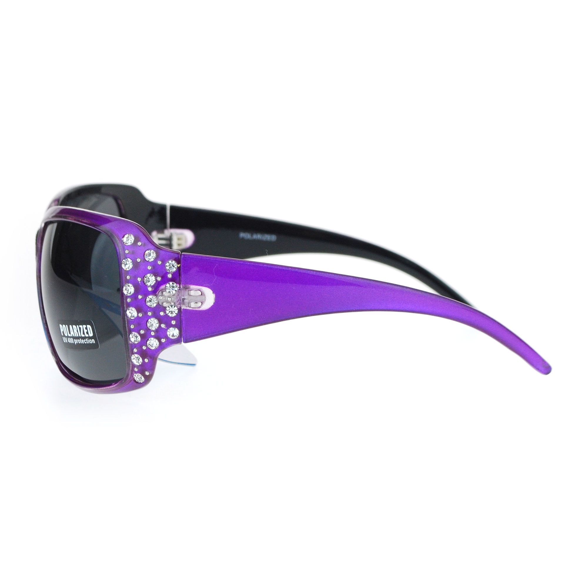 SA106 Polarized Lens Oversize Rhinestone Bling Iced Out