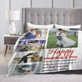 thumbnail image 4 of AISENIN Personalized Throw Blankets with Picture and Text Soft Flannel Blankets Bed Throws Gift for Family Friend Anniversary Present 5 Photos Collage, 4 of 5
