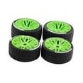 thumbnail image 5 of yotijay 4 Pieces 1/7 RC Car Tires on Road Tire Tyre for RC Hobby Car Crawler Vehicle Green, 5 of 9