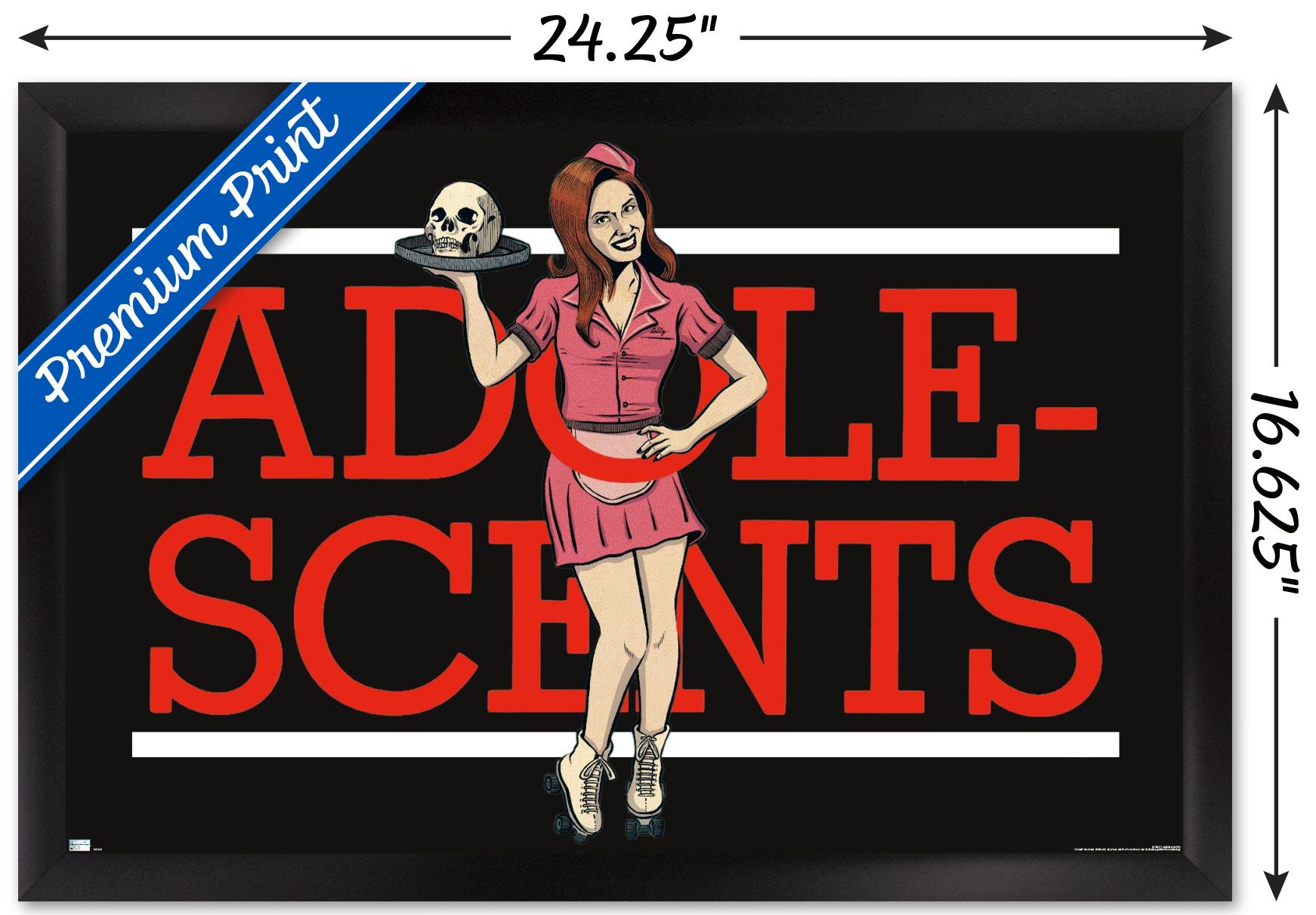 Adolescents - Logo Wall Poster, 14.725" x 22.375", Framed