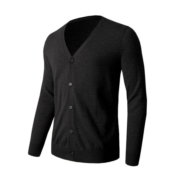 Men's Cardigan Sweater V Neck Casual Soft Long Sleeve Button Down Knitted Winter Sweater