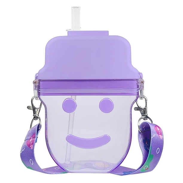 Taza De Paja Diseño De Helado De Dibujos Animados Botella De Agua Con Aislamiento Térmico Con Correa Para El Hombro Recipiente De Agua Para Llevar El Hombro A Prueba De Fugas Para Niños Al Aire Libre Inevent HA026345-02