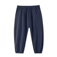 thumbnail image 6 of Pants for Boys Comfortable Stylish Casual Autumn Linen Blend Long Elastic Waist Trousers, 6 of 7