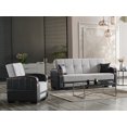thumbnail image 5 of Ottomanson Convertible Accent Chair Chenille Modern Sleeper Armchair with Storage, Silver, 5 of 7