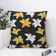 thumbnail image 4 of Yiaed Lilies Flowers Print Pillow Covers Super Soft Decorative Square Throw Pillow Covers Case Cushion Covers for Sofa Couch Bedroom Car Decor（No pillow core）-18"x18", 4 of 7