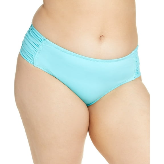 Becca ETC SEA Plus Size Solid Color Code Hipster Swim Bottoms, US 0X