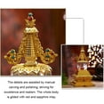 thumbnail image 3 of Inteprter Estatua de Buda hecha de cristal natural, centro de gravedad bajo y estable de oro, estatua budista tibetana Decoración del hogar, 3 of 6