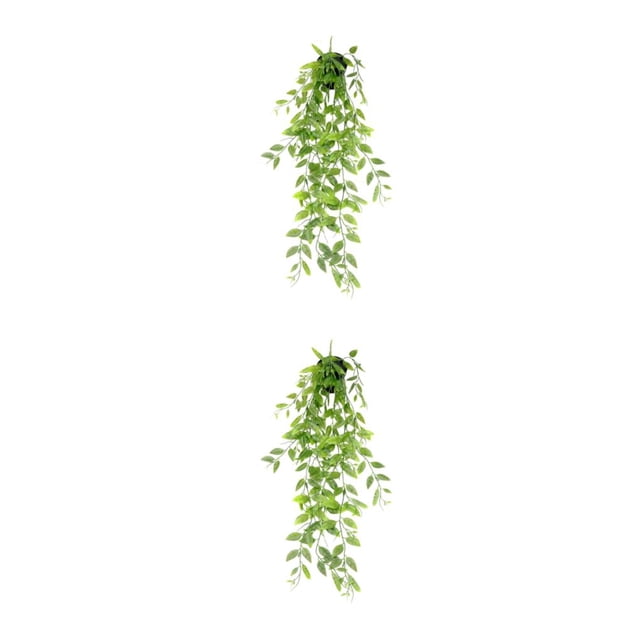 Kearding Aspecto realista ABS Planta ecológica para la decoración del hogar Sin riego Amplia aplicación Limpie el polvo Flexible Peasecod bacalao 2Conjunto