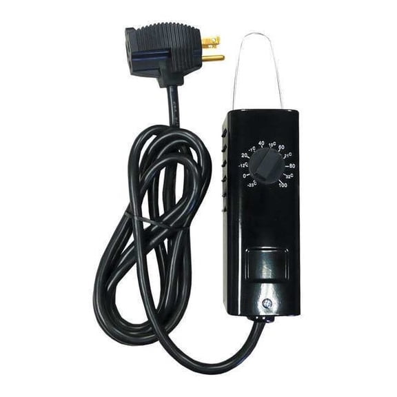 Portable Cooling Thermostat, Close on Rise, SPST, 110 to 125V AC