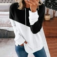 thumbnail image 2 of Viikei Hoodies for Women Plus Size Sweatshirt for Women Women's Color Panel Large Split Loose Long Sleeve Hoodie, 2 of 3