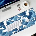 thumbnail image 6 of Desk Pad Protector,Mouse Pad with Non-Slip Rubber Base,Textured & Waterproof Mousepad with Stitched Edges,Large Desk mats for Computers,Laptop,Gaming,Office & Home,31.5 x 11.8 in,Blue Wave, 6 of 6