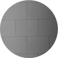 thumbnail image 1 of Ahgly Company Indoor Round Patterned Carbon Gray Area Rugs, 5' Round, 1 of 6