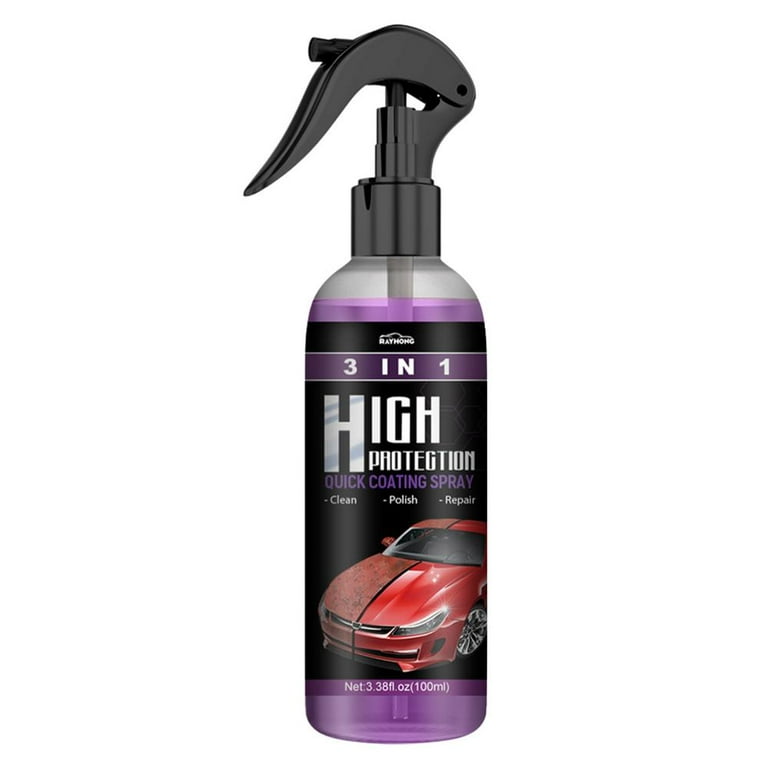  High Protection 3 in 1 Spray,3 in 1 Ceramic car Coating Spray High  Protection Quick Car Spray Car Wax, High Protection 3 in 1 Spray, Car  Scratch Nano Repair Spray, (2pc)+Brush Cloth. : Automotive