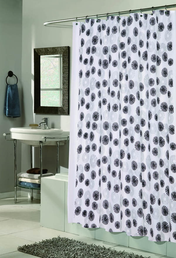New Year Fireworks and Champagne Polyester Shower Curtain Waterproof Fabric 71" 