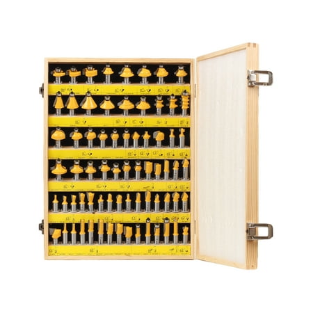 

70 Bits Professional Quality Router Bit Set Carbide - 1/2 Shank - Yonico 17702