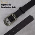thumbnail image 5 of JASGOOD Women Belts Plus Size Leather Western Belt for Jeans with Engraved Buckle, 5 of 11