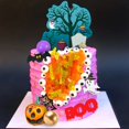 thumbnail image 4 of Juego de 26 decoraciones para tartas de Halloween, &aacute;rbol de casa embrujada, fantasma, murci&eacute;lago, boo, letrero para magdalenas, l&aacute;pida, calabaza, bolas de ara&ntil, 4 of 7