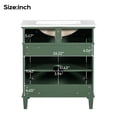 thumbnail image 4 of Green bathroom vanity with golden metal handles | Provide versatile storage in the bathroom | Add a touch of luxury to daily routines, 4 of 6