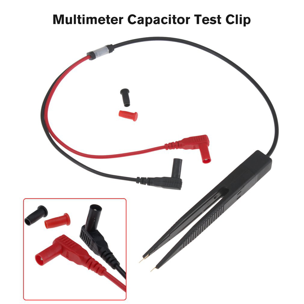 SMD Inductor Test Clip Probe Tweezers Resistor Digital Multimeter LCR Capacitor 