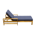 thumbnail image 5 of Harper & Bright Designs Wood Outdoor Lounge Chaise Patio Sunbed, PE Wicker Reclining Daybed with Adjustable Backrest & Cushions for Gardens Terraces Poolside, Natural+Grey, 5 of 9