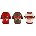 thumbnail image 3 of CICRKHB Small Dog Sweater Pet Christmas Sweater Holiday Puppy Costume Sweater Pet Clothes Pet Supplies Red, 3 of 9