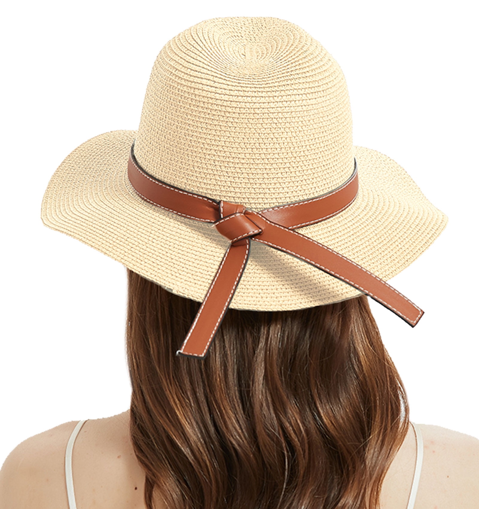Summmer Shell Beach Hat Straw Women Visor Wide Brim Panama Sun Hats Boho Beach Cap Travel