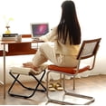 thumbnail image 2 of LITA Folding Upholstered Footrest with Straight & Square Shape,Small Ottoman， Dark Grey, 2 of 9