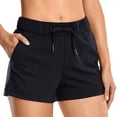 thumbnail image 2 of snowsong Womens Workout Shorts,2024 New Women's Solid Loose Cotton Tie Sports Fitness Yoga Running Fitness Peplum Shorts,Summer Clothes,Casual Shorts,Stretch Shorts, Black S, 2 of 6