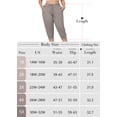 thumbnail image 3 of SHOWMALL Plus Size Capri Pants for Women Workout Relaxed Joggers Pants with Drawstring Pockets Gray 1X, 3 of 7
