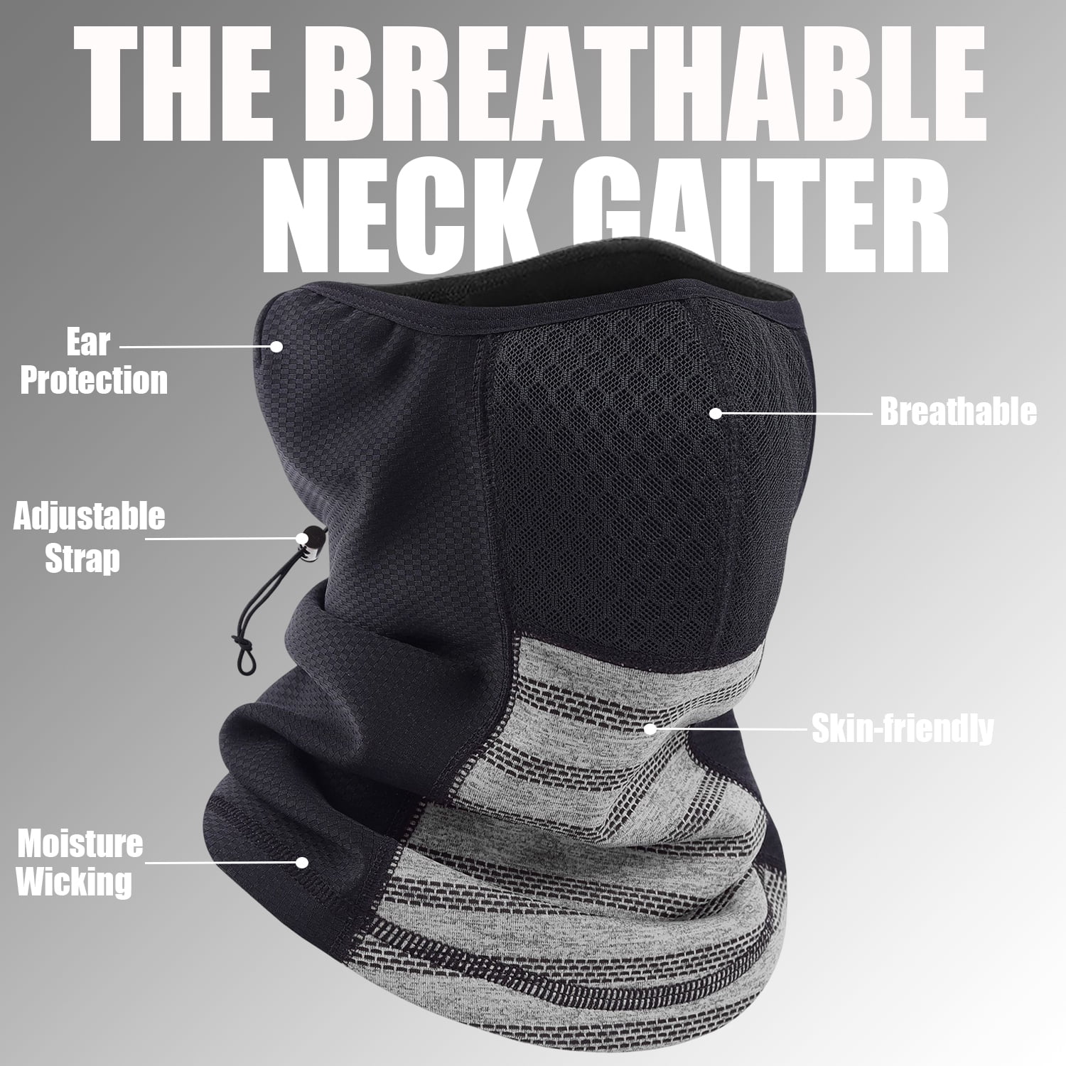 3 Pack Face Thermal Mask for Men Women Balaclava Cold Weather Masks Light Gray