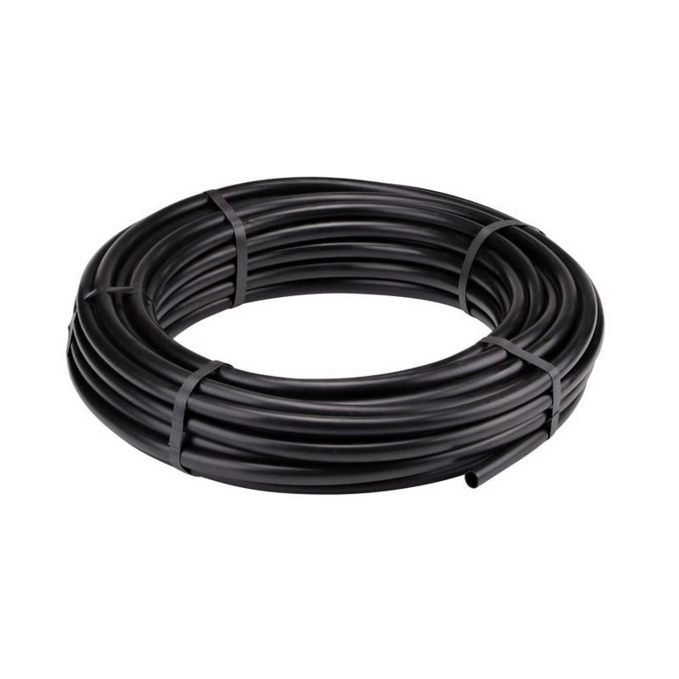 Raindrip 062010P Drip Watering Hose, Black Poly .710-In. x