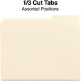 Staples 30 Recycled File Folders, 1/3Cut Tab, Letter Size, Manila