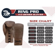 Ring Pro Sports K.O Series Boxing Glove Made of Distressed Leather for Boxing & MMA - Green 10 oz