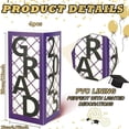 thumbnail image 2 of Foxrush 2025 Graduation Table Centerpieces, 4Pcs Graduation Lanterns, Purple and Black, Cardboard, Congratulations Grad School College Table Decorations, 2 of 6
