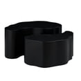 thumbnail image 2 of JERFIT Modern Nesting Coffee Table Set of 2, Black Irregular Shape MDF End Tables for Living Room, No Assembly Required, 2 of 10