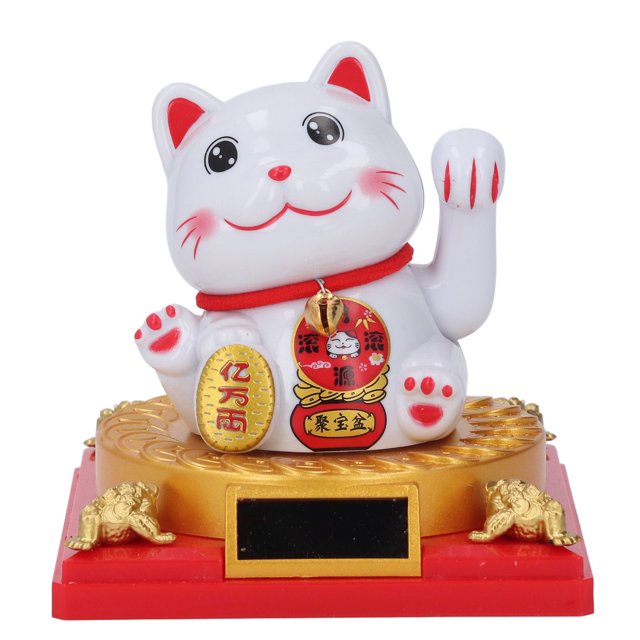Gato De La Suerte Con Energía Solar, De Bendición Para Atraer Riqueza, Para Decoración, Recuerdo De Viaje, Inauguración De La Casa