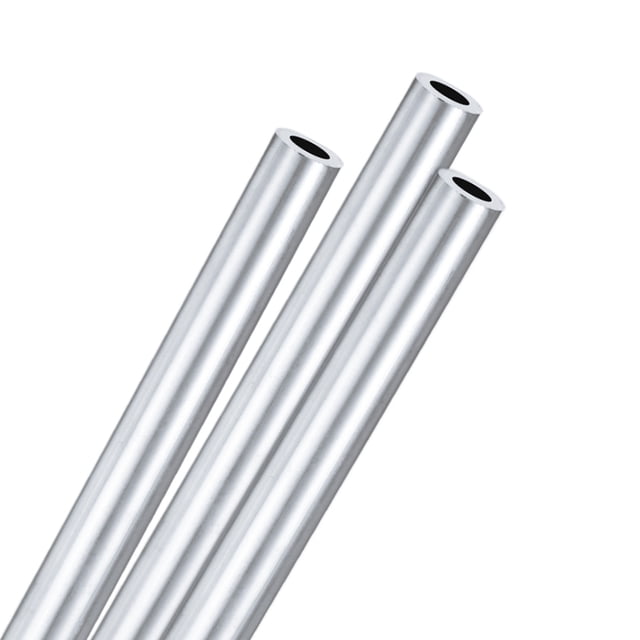 Tubo redondo de aluminio 6063 en paquete de 3, 10mmx17mm(IDxOD) 300mm de longitud