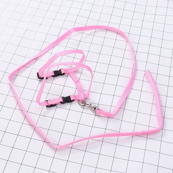 TOYMYTOY Pink Cat Harness with Adjustable Nylon Leash Lightweight Pet Collar for Safe Outdoor Walking