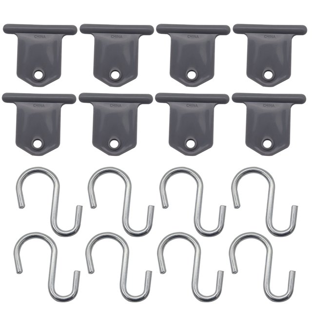 Ganchos para toldo de acampada, toldo RV en forma de S, accesorios para caravana y camper, 8 Uds.