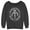 Charcoal Heather, variant on Junior's Star Wars: The Mandalorian Seek & Destroy Stamp  Sweatshirt Black Medium