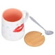 thumbnail image 1 of Taza de Cerámica ZHCH 450 ml color rosa con cuchara y tapa de Madera, 1 of 5