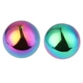thumbnail image 4 of Minkissy 2 Pcs Boules Rondes en Acier Inoxydable Ornement de Pelouse Sphérique Coloré, 4 of 8