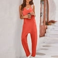 thumbnail image 5 of HAPIMO Cotton Linen Jumpsuit with Pocket for Women Summer Relaxed Baggy Pocket Sleeveless Trousers Casual Comfy Solid Fashion Red M, 5 of 9