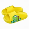 thumbnail image 5 of HCNTES Slides for Kids, Toddler Pillow Slippers Shower Bathroom Non-Slip Open Toe Super Soft Comfy Thick Sole Cozy Boys Girls(Yellow,3), 5 of 5
